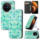 For vivo X100 CaseNeo Colorful Magnetic Leather Phone Case(Emeralds) - 1