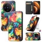 For vivo X100 CaseNeo Colorful Magnetic Leather Phone Case(Colorful Cloud) - 1