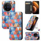 For vivo X100 CaseNeo Colorful Magnetic Leather Phone Case(Rhombus Mandala) - 1