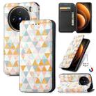 For vivo X100 CaseNeo Colorful Magnetic Leather Phone Case(Rhombus) - 1