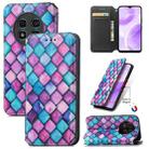For Ulefone Note 15 CaseNeo Colorful Magnetic Leather Phone Case(Purple Scales) - 1