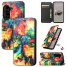 For ASUS  Zenfone 10 CaseNeo Colorful Magnetic Leather Phone Case(Colorful Cloud) - 1