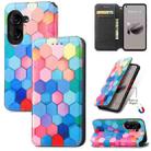 For ASUS  Zenfone 10 CaseNeo Colorful Magnetic Leather Phone Case(Colorful Cube) - 1