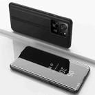 For Xiaomi 13T Pro Plated Mirror Horizontal Flip Leather Phone Case with Holder(Black) - 1