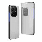 For Xiaomi Redmi Note 14 5G Plated Mirror Horizontal Flip Leather Phone Case with Holder(Silver) - 1