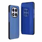 For Xiaomi Redmi Note 14 Pro 5G Plated Mirror Horizontal Flip Leather Phone Case with Holder(Blue) - 1