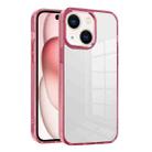 For iPhone 15 Ice Color Clear PC Hybrid TPU Phone Case(Pink) - 1