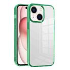 For iPhone 15 Ice Color Clear PC Hybrid TPU Phone Case(Green) - 1