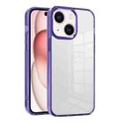 For iPhone 15 Plus Ice Color Clear PC Hybrid TPU Phone Case(Purple) - 1