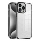 For iPhone 15 Pro Ice Color Clear PC Hybrid TPU Phone Case(Black) - 1