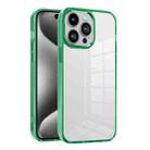 For iPhone 15 Pro Ice Color Clear PC Hybrid TPU Phone Case(Green) - 1