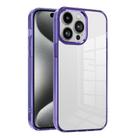 For iPhone 15 Pro Max Ice Color Clear PC Hybrid TPU Phone Case(Purple) - 1