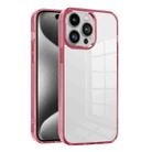 For iPhone 15 Pro Max Ice Color Clear PC Hybrid TPU Phone Case(Pink) - 1