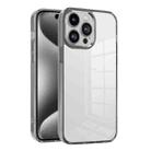 For iPhone 15 Pro Max Ice Color Clear PC Hybrid TPU Phone Case(Grey) - 1