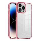 For iPhone 14 Pro Max Ice Color Clear PC Hybrid TPU Phone Case(Pink) - 1