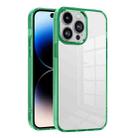 For iPhone 14 Pro Max Ice Color Clear PC Hybrid TPU Phone Case(Green) - 1