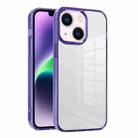 For iPhone 14 Ice Color Clear PC Hybrid TPU Phone Case(Purple) - 1