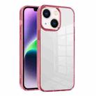 For iPhone 14 Ice Color Clear PC Hybrid TPU Phone Case(Pink) - 1