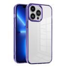 For iPhone 13 Pro Ice Color Clear PC Hybrid TPU Phone Case(Purple) - 1