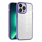 For iPhone 13 Pro Max Ice Color Clear PC Hybrid TPU Phone Case(Purple) - 1