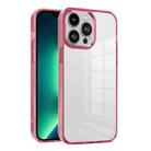 For iPhone 13 Pro Max Ice Color Clear PC Hybrid TPU Phone Case(Pink) - 1