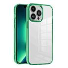 For iPhone 13 Pro Max Ice Color Clear PC Hybrid TPU Phone Case(Green) - 1