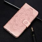 Mandala Embossing Pattern Horizontal Flip Leather Case for Samsung Galaxy A70, with Holder & Card Slots & Wallet & Photo Frame &  Lanyard(Rose Gold) - 1