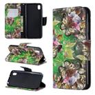 3D Colored Drawing Pattern Horizontal Flip Leather Case for Huawei Y7 / Y7 Prime 2019, with Holder & Card Slots & Wallet(Green Butterfly) - 1