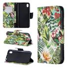 3D Colored Drawing Pattern Horizontal Flip Leather Case for Huawei Y7 / Y7 Prime 2019, with Holder & Card Slots & Wallet(Banana Leaf) - 1