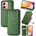 For vivo Y78 Cubic Grid Pressed Magnetic Leather Phone Case(Green) - 1