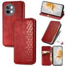 For vivo S18e Cubic Grid Pressed Magnetic Leather Phone Case(Red) - 1
