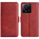 For Xiaomi 13T Dual-side Magnetic Buckle Horizontal Flip Leather Phone Case(Red) - 1