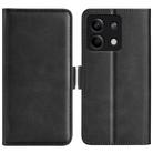 For Xiaomi Redmi Note 13 5G Dual-side Magnetic Buckle Horizontal Flip Leather Phone Case(Black) - 1