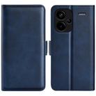 For Xiaomi Redmi Note 13 Pro+ Dual-side Magnetic Buckle Horizontal Flip Leather Phone Case(Dark Blue) - 1