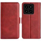 For Xiaomi 14 Pro Dual-side Magnetic Buckle Horizontal Flip Leather Phone Case(Red) - 1