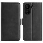 For Xiaomi Redmi 13C 4G Dual-side Magnetic Buckle Horizontal Flip Leather Phone Case(Black) - 1