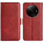 For Xiaomi Redmi A3 Dual-side Magnetic Buckle Horizontal Flip Leather Phone Case(Red) - 1