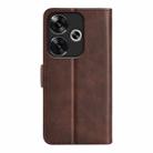 For Xiaomi Redmi Turbo 3 Dual-side Magnetic Buckle Horizontal Flip Leather Phone Case(Brown) - 3
