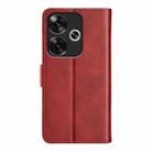 For Xiaomi Redmi Turbo 3 Dual-side Magnetic Buckle Horizontal Flip Leather Phone Case(Red) - 3