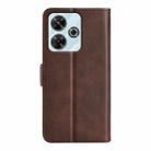 For Xiaomi Redmi Note 13R 5G Dual-side Magnetic Buckle Horizontal Flip Leather Phone Case(Brown) - 3