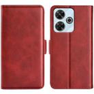 For Xiaomi Redmi Note 13R 5G Dual-side Magnetic Buckle Horizontal Flip Leather Phone Case(Red) - 1