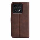 For Xiaomi 14T Dual-side Magnetic Buckle Horizontal Flip Leather Phone Case(Brown) - 3