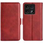 For Xiaomi 14T Dual-side Magnetic Buckle Horizontal Flip Leather Phone Case(Red) - 1