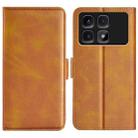 For Xiaomi Redmi K70 Ultra Dual-side Magnetic Buckle Horizontal Flip Leather Phone Case(Yellow) - 1