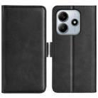 For Xiaomi Redmi Note 14 5G Dual-side Magnetic Buckle Horizontal Flip Leather Phone Case(Black) - 1