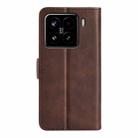 For Xiaomi 15 Dual-side Magnetic Buckle Horizontal Flip Leather Phone Case(Brown) - 3