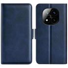 For Xiaomi Redmi Note 14 Pro+ Dual-side Magnetic Buckle Horizontal Flip Leather Phone Case(Dark Blue) - 1