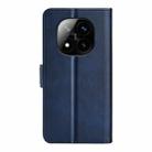 For Xiaomi Redmi Note 14 Pro+ Dual-side Magnetic Buckle Horizontal Flip Leather Phone Case(Dark Blue) - 3