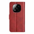 For Xiaomi Redmi Note 14 Pro+ Dual-side Magnetic Buckle Horizontal Flip Leather Phone Case(Red) - 3