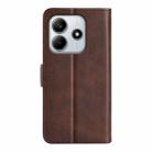 For Redmi Note 14 4G 163.25mm Dual-side Magnetic Buckle Horizontal Flip Leather Phone Case(Brown) - 3
